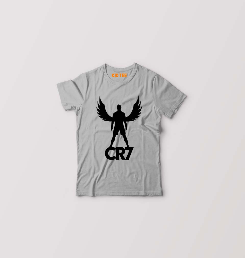 Cristiano Ronaldo CR7 Kids T-Shirt for Boy/Girl-Grey-Ektarfa.online