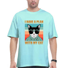 Load image into Gallery viewer, Cat Oversized T-Shirt for Men-Mint-Ektarfa.online

