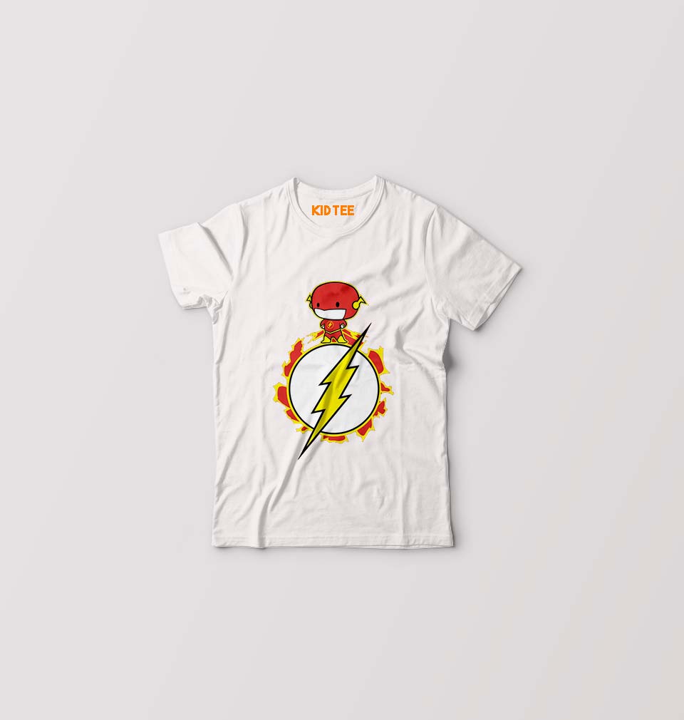 Flash Kids T-Shirt for Boy/Girl-White-Ektarfa.online