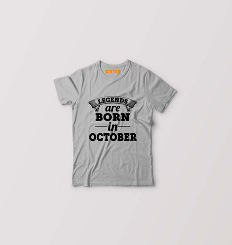 Legends are Born in October Kids T-Shirt for Boy/Girl-Ektarfa.online
