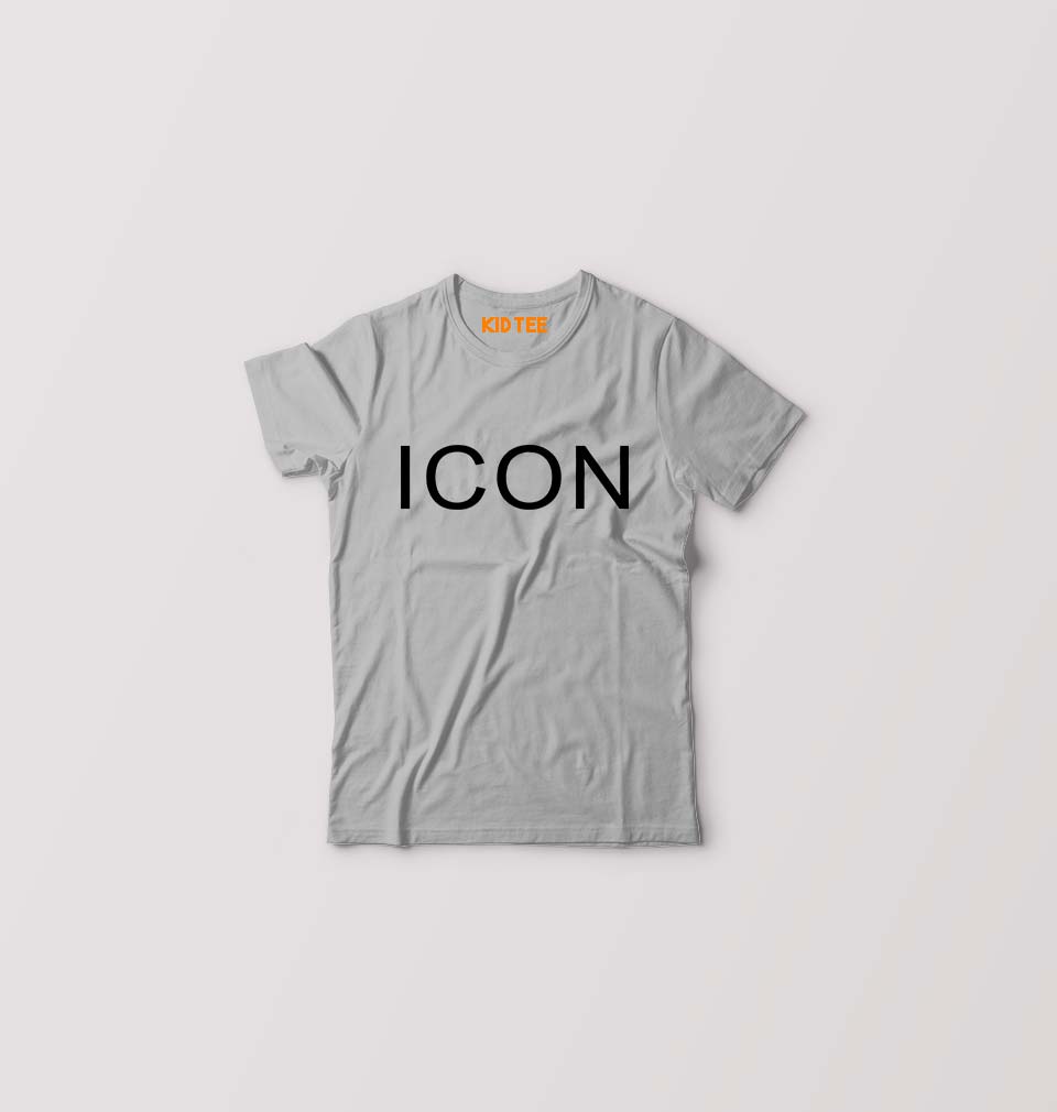 ICON Kids T-Shirt for Boy/Girl-Grey-Ektarfa.online