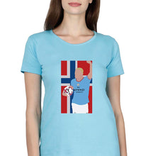 Load image into Gallery viewer, Erling Haaland T-Shirt for Women-Light Blue-Ektarfa.online
