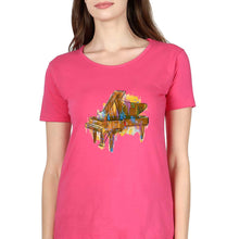 Load image into Gallery viewer, Piano T-Shirt for Women-Pink-Ektarfa.online

