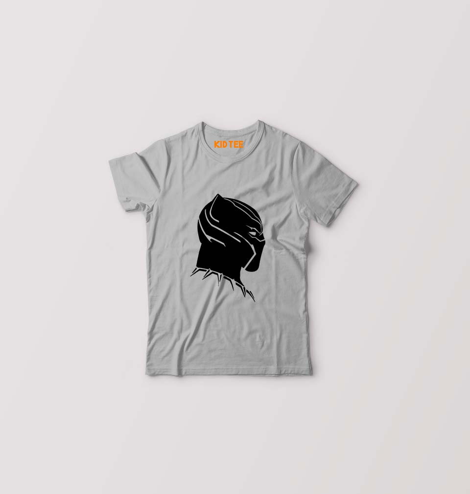 Black Panther Superhero Kids T-Shirt for Boy/Girl-Grey-Ektarfa.online
