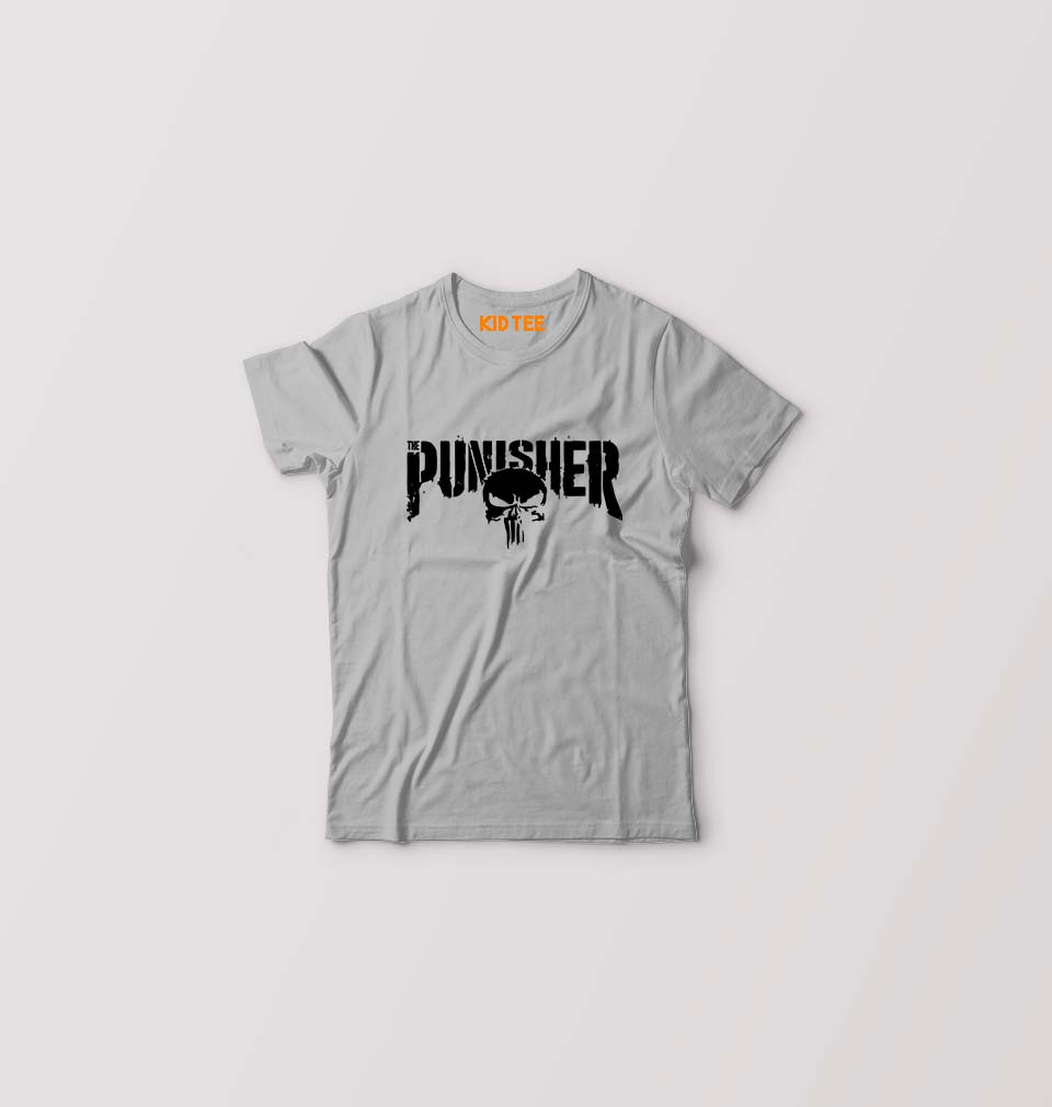 Punisher Kids T-Shirt for Boy/Girl-Grey-Ektarfa.online