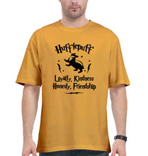 Load image into Gallery viewer, Hufflepuff Harry Potter Oversized T-Shirt for Men-Golden Yellow-Ektarfa.online
