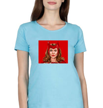 Load image into Gallery viewer, Scarlet Witch Wanda T-Shirt for Women-Light Blue-Ektarfa.online
