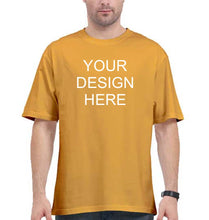 Load image into Gallery viewer, Customized-Custom-Personalized Oversized T-Shirt for Men-Golden Yellow-Ektarfa.online
