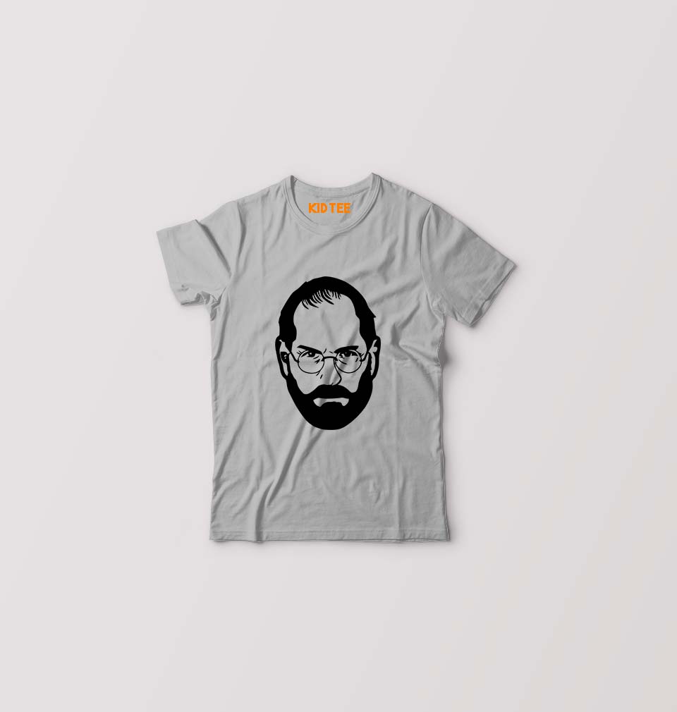 Steve Jobs Kids T-Shirt for Boy/Girl-Grey-Ektarfa.online