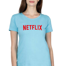 Load image into Gallery viewer, Netflix T-Shirt for Women-Light Blue-Ektarfa.online
