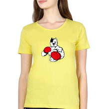 Load image into Gallery viewer, Pitbull Boxing T-Shirt for Women-Yellow-Ektarfa.online
