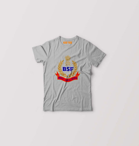 BSF Army Kids T-Shirt for Boy/Girl-Grey-Ektarfa.online