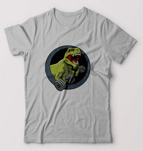 Load image into Gallery viewer, Angry T-Rex Gym T-Shirt for Men-Grey Melange-Ektarfa.online

