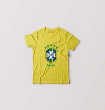 Load image into Gallery viewer, Brazil Football Kids T-Shirt for Boy/Girl-Yellow-Ektarfa.online

