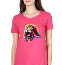 Load image into Gallery viewer, Lion T-Shirt for Women-Pink-Ektarfa.online
