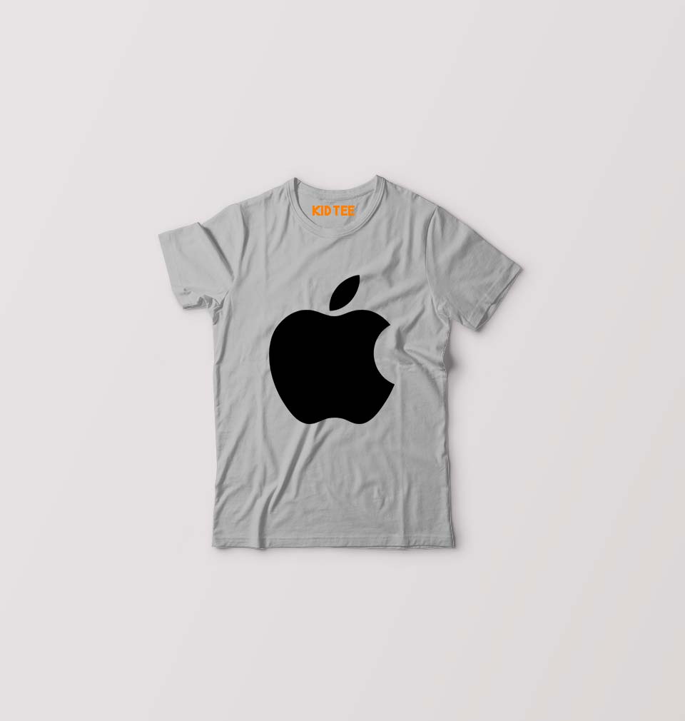 Apple Kids T-Shirt for Boy/Girl-Grey-Ektarfa.online