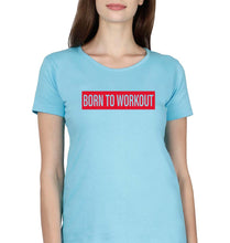 Load image into Gallery viewer, Gym Workout T-Shirt for Women-Light Blue-Ektarfa.online
