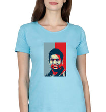 Load image into Gallery viewer, Sachin Tendulkar T-Shirt for Women-Sky Blue-Ektarfa.online
