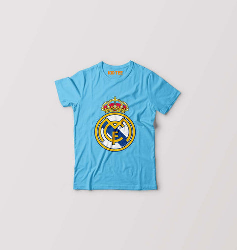 Real Madrid Kids T-Shirt for Boy/Girl-Light Blue-Ektarfa.online