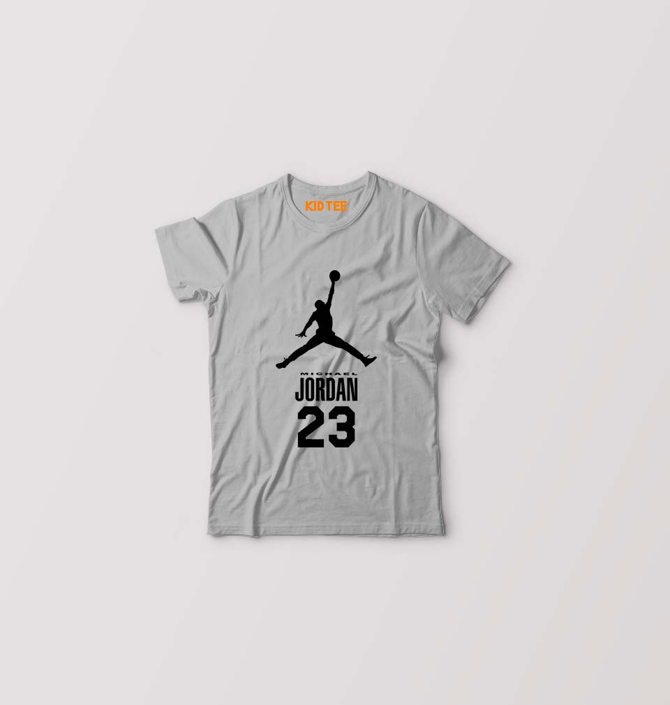 Michael Jordan Kids T-Shirt for Boy/Girl-Grey-Ektarfa.online