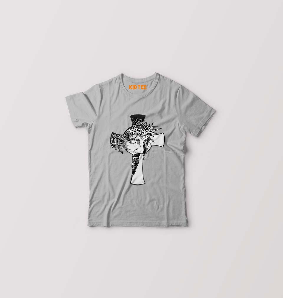 Jesus Kids T-Shirt for Boy/Girl-Grey-Ektarfa.online