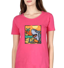 Load image into Gallery viewer, Shark T-Shirt for Women-Pink-Ektarfa.online
