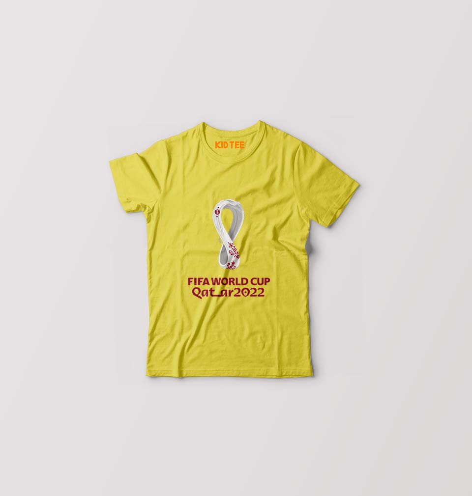 FIFA World Cup Qatar 2022 T-Shirt for Boy/Girl-Yellow-Ektarfa.online