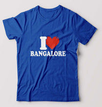 Load image into Gallery viewer, I Love BANGALORE T-Shirt for Men-S(38 Inches)-Royal Blue-Ektarfa.online
