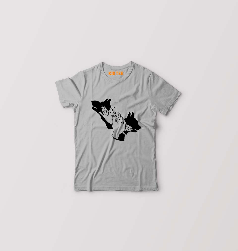 Dog Kids T-Shirt for Boy/Girl-Grey-Ektarfa.online