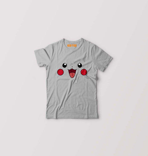Pikachu Kids T-Shirt for Boy/Girl-Grey-Ektarfa.online