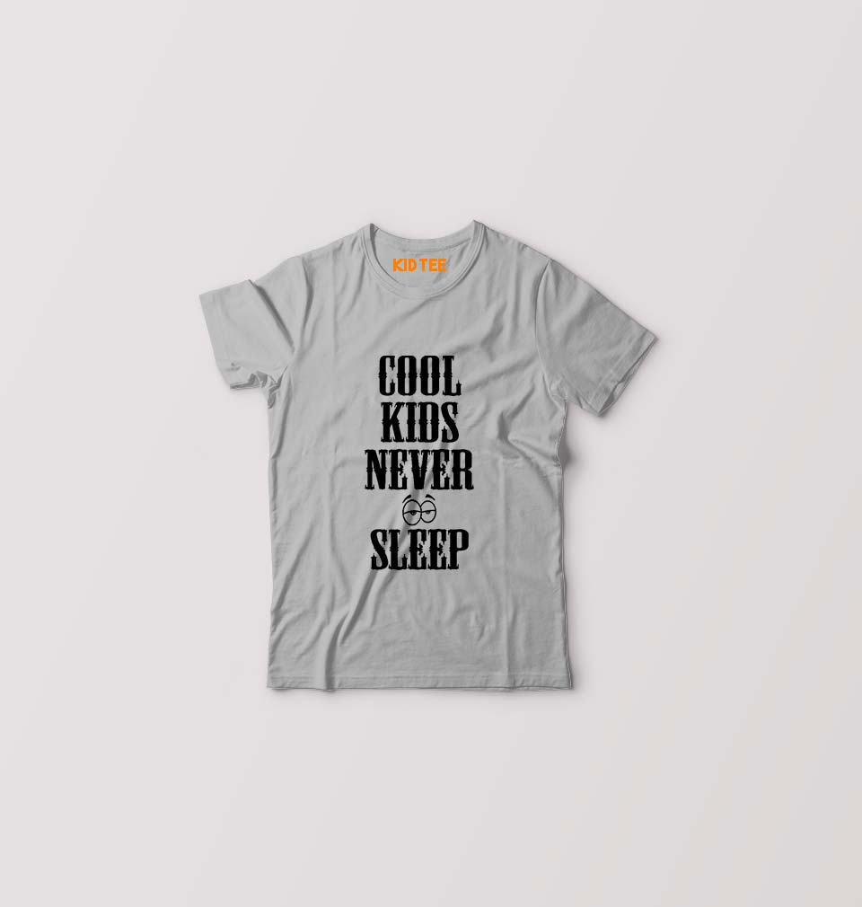 Cool Kids Never Sleep Kids T-Shirt for Boy/Girl-Grey-Ektarfa.online