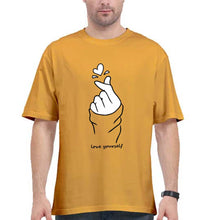 Load image into Gallery viewer, Love Yourself Oversized T-Shirt for Men-Golden Yellow-Ektarfa.online
