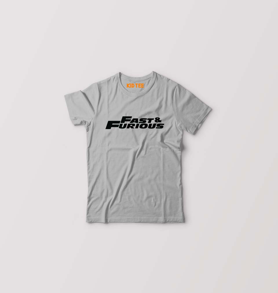 Fast & Furious Kids T-Shirt for Boy/Girl-Grey-Ektarfa.online
