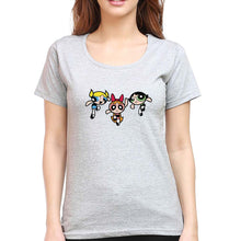 Load image into Gallery viewer, Powerpuff Girls T-Shirt for Women-Grey Melange-Ektarfa.online
