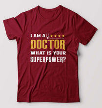 Load image into Gallery viewer, Doctor T-Shirt for Men-Maroon-Ektarfa.online
