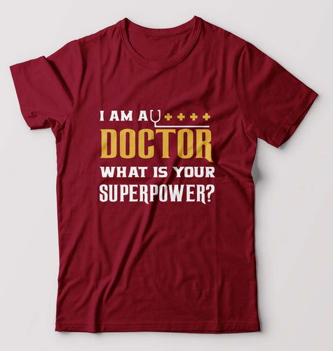 Doctor T-Shirt for Men-Maroon-Ektarfa.online