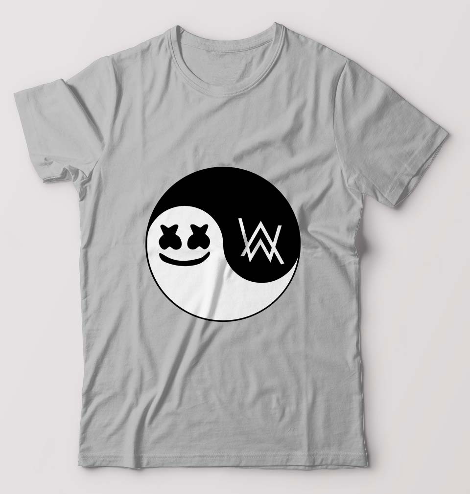 alan walker marshmello T-Shirt for Men-Grey Melange-Ektarfa.online