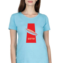 Load image into Gallery viewer, Led Zeppelin T-Shirt for Women-Light Blue-Ektarfa.online
