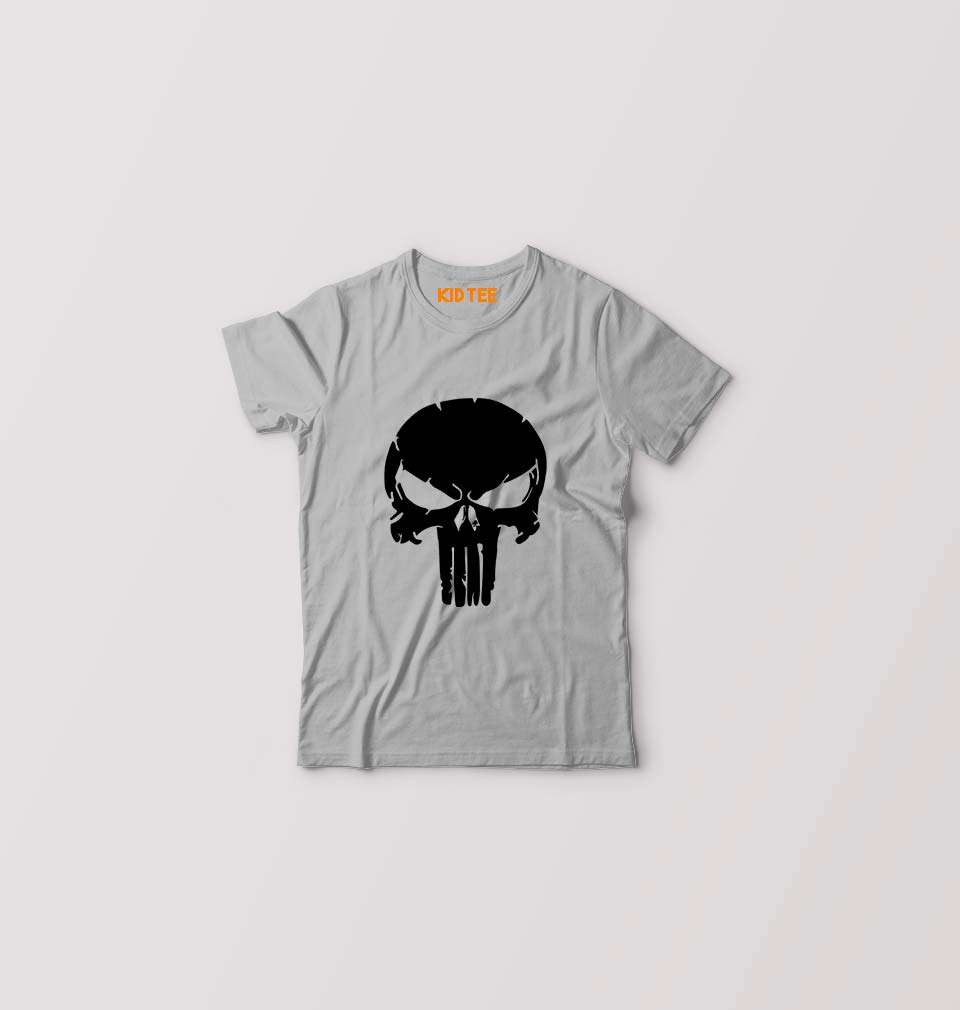 Punisher Kids T-Shirt for Boy/Girl-Grey-Ektarfa.online