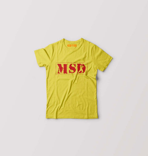 MS Dhoni (MSD) T-Shirt for Boy/Girl-Yellow-Ektarfa.online