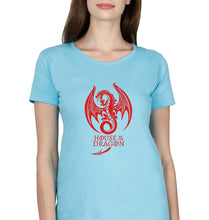 Load image into Gallery viewer, House of the Dragon (GOT) T-Shirt for Women-Light Blue-Ektarfa.online
