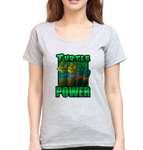 Load image into Gallery viewer, Ninja Turtles TMNT T-Shirt for Women-Grey Melange-Ektarfa.online
