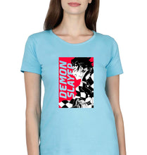 Load image into Gallery viewer, Demon Slayer T-Shirt for Women-Light Blue-Ektarfa.online
