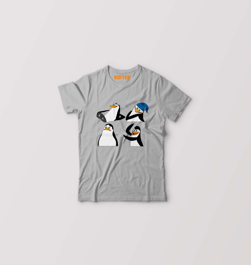 Penguin Kids T-Shirt for Boy/Girl-Grey-Ektarfa.online