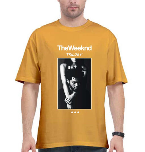 The Weeknd Trilogy Oversized T-Shirt for Men-Golden Yellow-Ektarfa.online