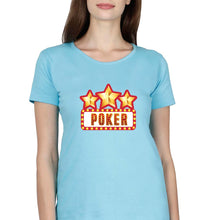 Load image into Gallery viewer, Poker T-Shirt for Women-Light Blue-Ektarfa.online
