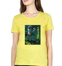 Load image into Gallery viewer, Sebastian Vettel F1 T-Shirt for Women-XS(32 Inches)-Yellow-Ektarfa.online
