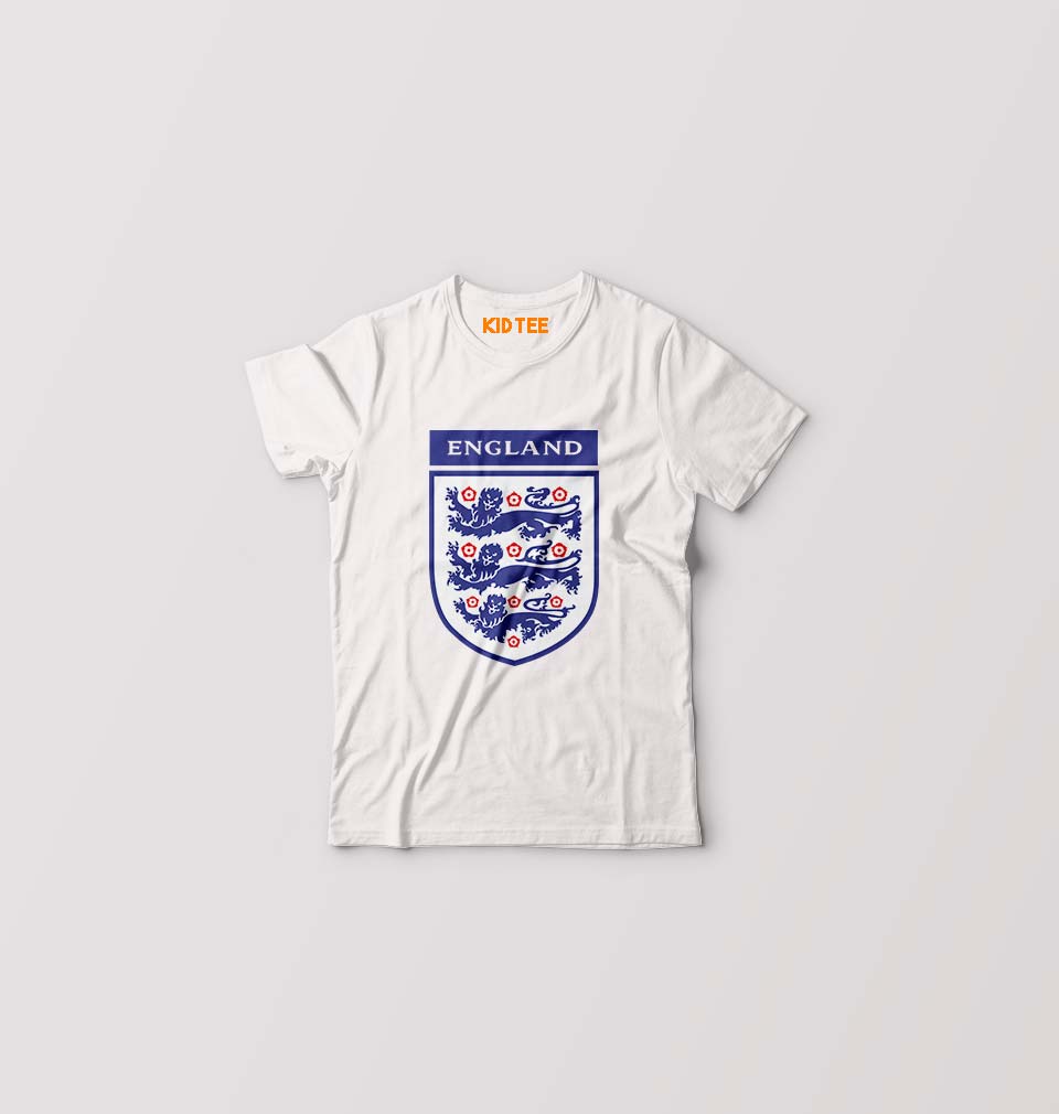England Football Kids T-Shirt for Boy/Girl-White-Ektarfa.online