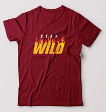 Load image into Gallery viewer, Stay Wild T-Shirt for Men-Maroon-Ektarfa.online
