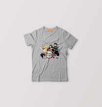 Load image into Gallery viewer, Demon Slayer Kids T-Shirt for Boy/Girl-Grey-Ektarfa.online
